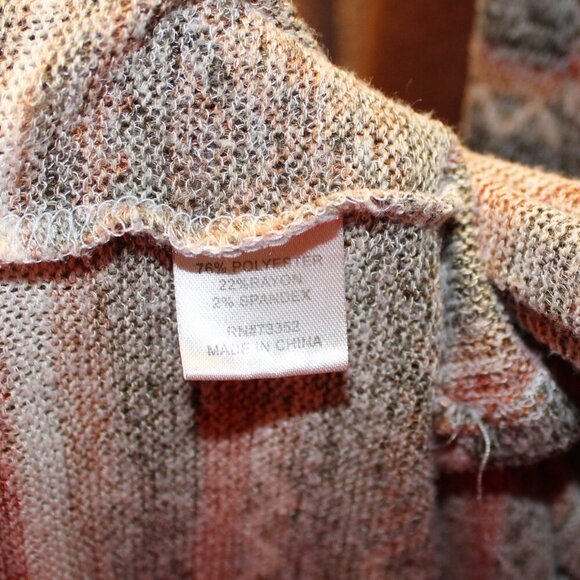 It's Our Time multicolor open flutter-front duster style cardigan L - Picture 7 of 7